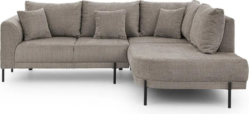 Taupe ženilková rohová pohovka (pravý roh/do L) Mauris – Ropez
