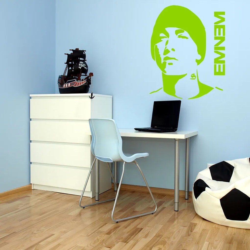 Veselá Stena Samolepka Eminem Farba: ružová, Veľkosť: 100 x 118 cm