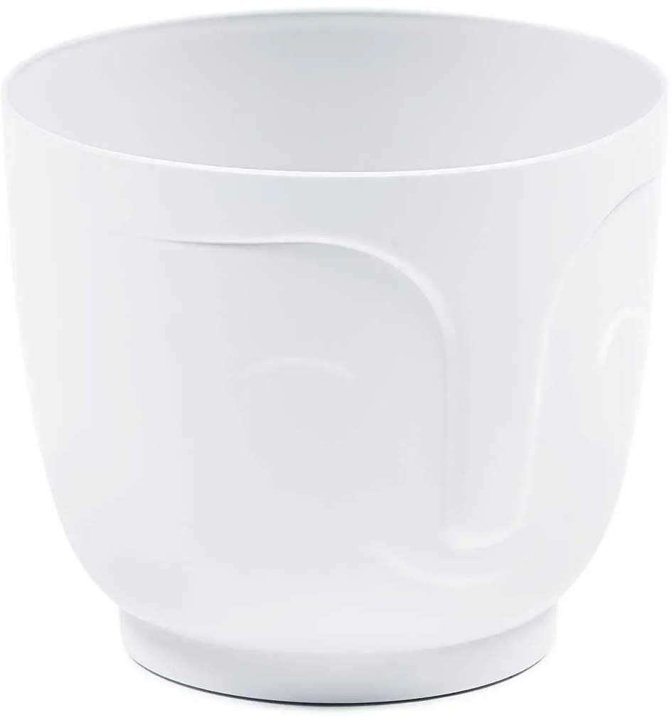 PLASTOVÝ KVETINÁČ ZOE 14X16,5 CM BIELA