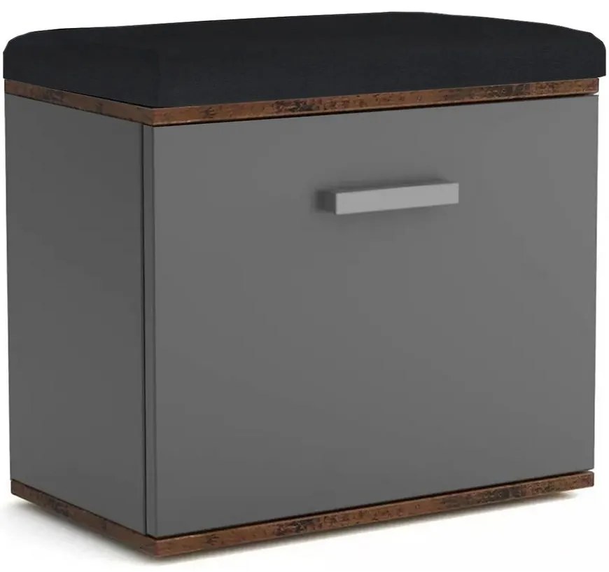 Skrinka na topánky  Justus 05 Anthracite/ Old Style