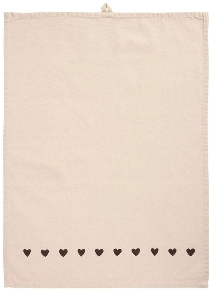 Ib Laursen Bavlnená utierka Johanne Brown Hearts