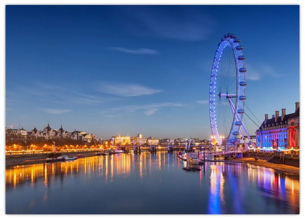 Sklenený obraz London Eye (70x50 cm)