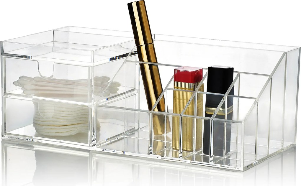 Kozmetický organizér BEA 24x9x12 cm číry