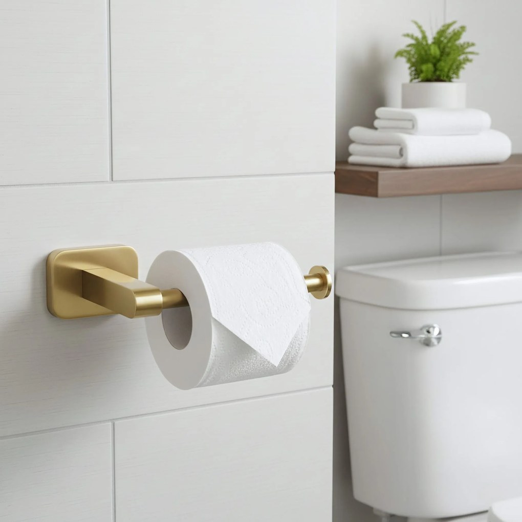 Rea Nico, držiak na toaletný papier, zlatá matná, REA-88061