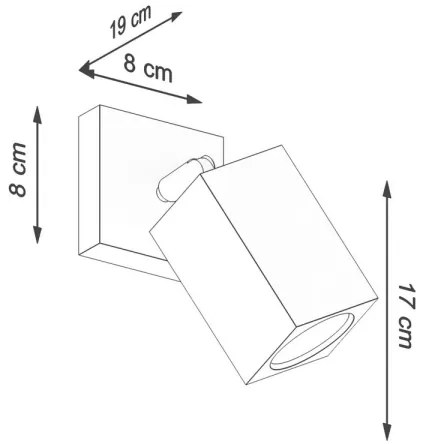 Sollux SL.1035 - Nástenné bodové svietidlo KEKE 1xGU10/40W/230V dub