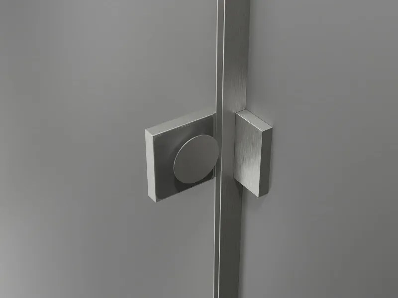 Mexen Lunar L, 1-krídlový sprchový kút, pravý, 85 x 80 cm, 8mm číre sklo, brúsená oceľ profil, 834L-085-080-97-00-P