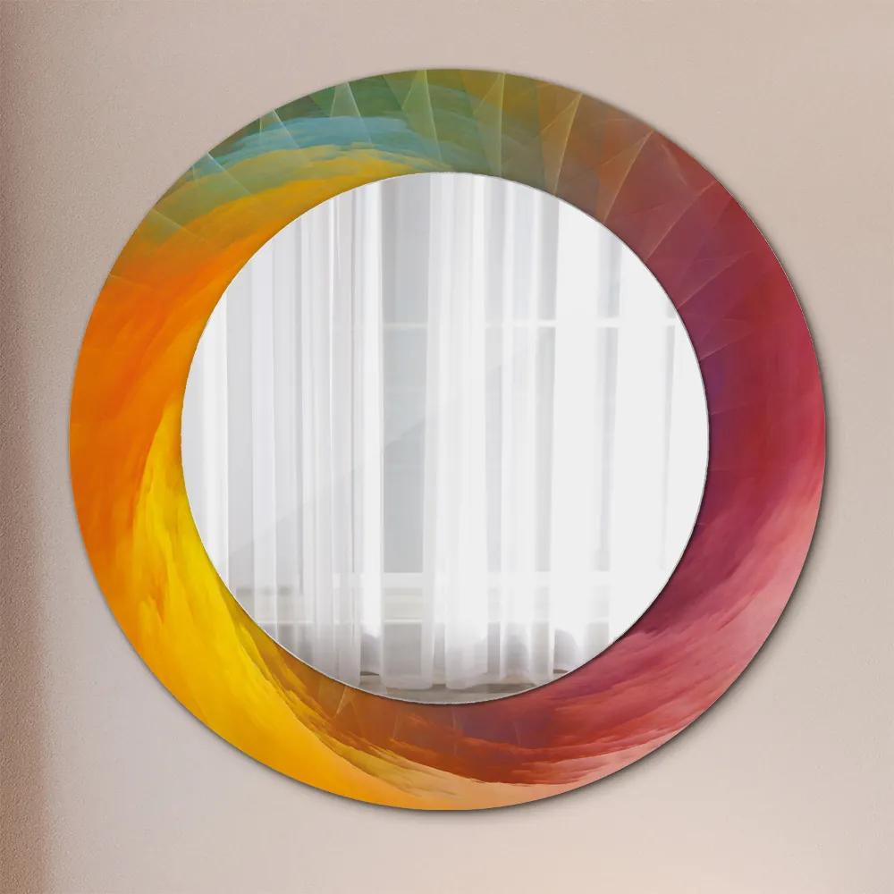 Okrúhle ozdobné zrkadlo na stenu Hypnotická špirála fi 50 cm