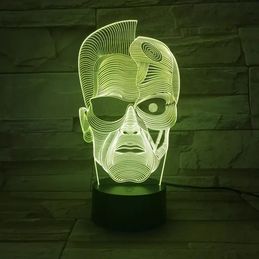 3Dmix 3DL-DRGB006 – 3D LED nočná lampa - Terminátor (Dual RGB)