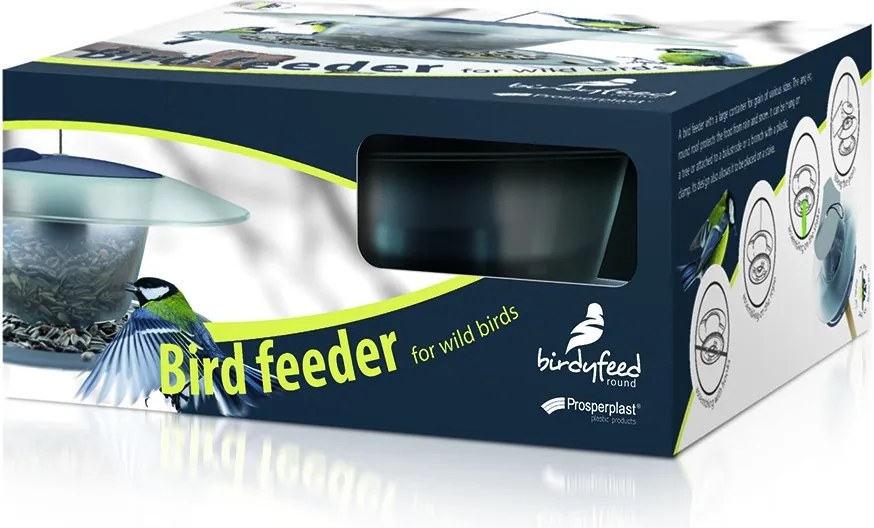 Kŕmidlo pre vtáčiky Birdie 29,4 cm antracit
