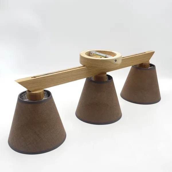 Brilagi - LED  Prisadený luster ANTHONY 3xE14/40W/230V dub/hnedá