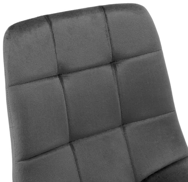 Jedálenská stolička DENVER zamatová, čierna / grafitová