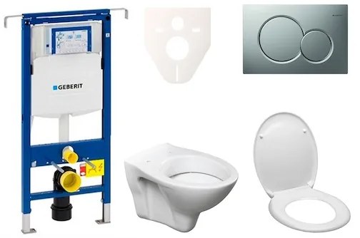 Cenovo zvýhodnený závesný WC set Geberit do ľahkých stien / predstenová montáž + WC Ceramia S-Line Pro 111.355.00.5ND3
