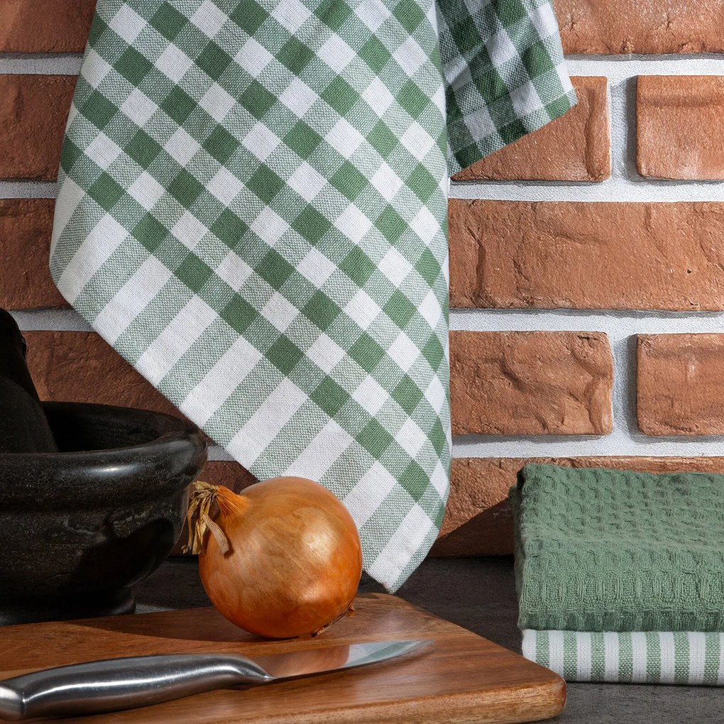 KUCHYNSKÁ UTIERKA LUCY SADA 3 KS 50X70 CM ZELENÉ