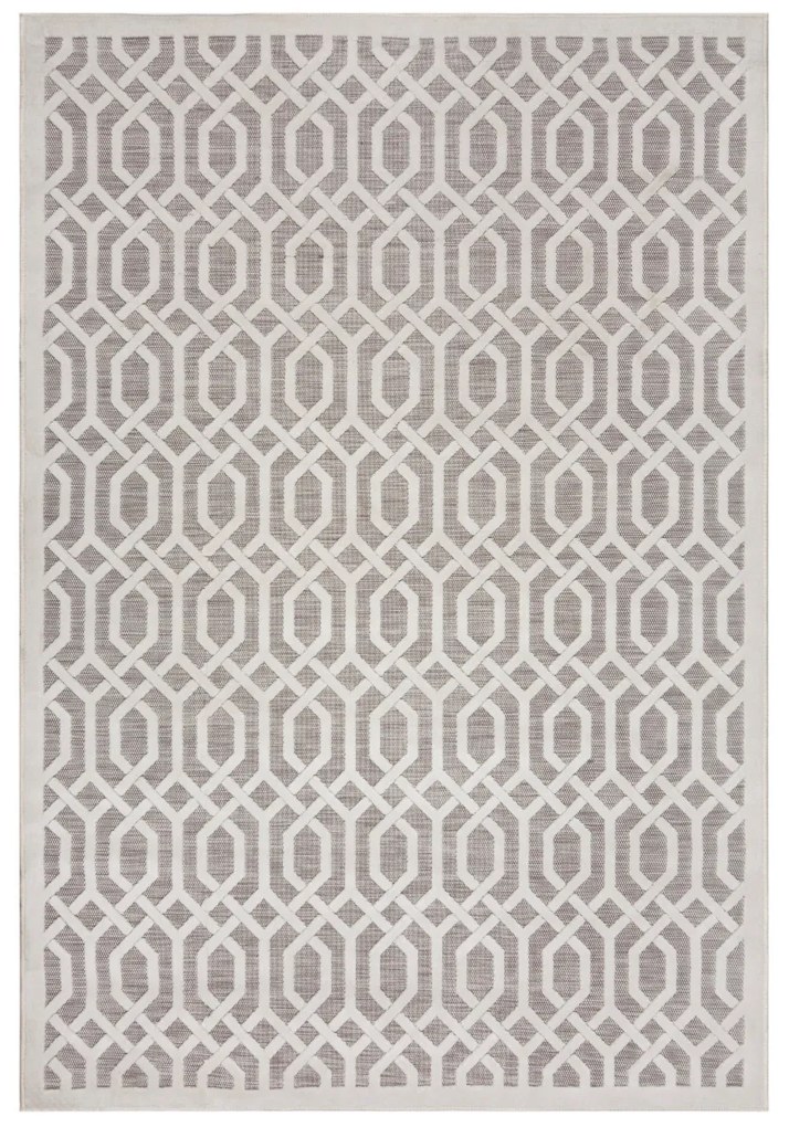 Flair Rugs, Kusový koberec Piatto Mataro Natural – na von aj na doma, 120x170, béžová, chodba / predsieň