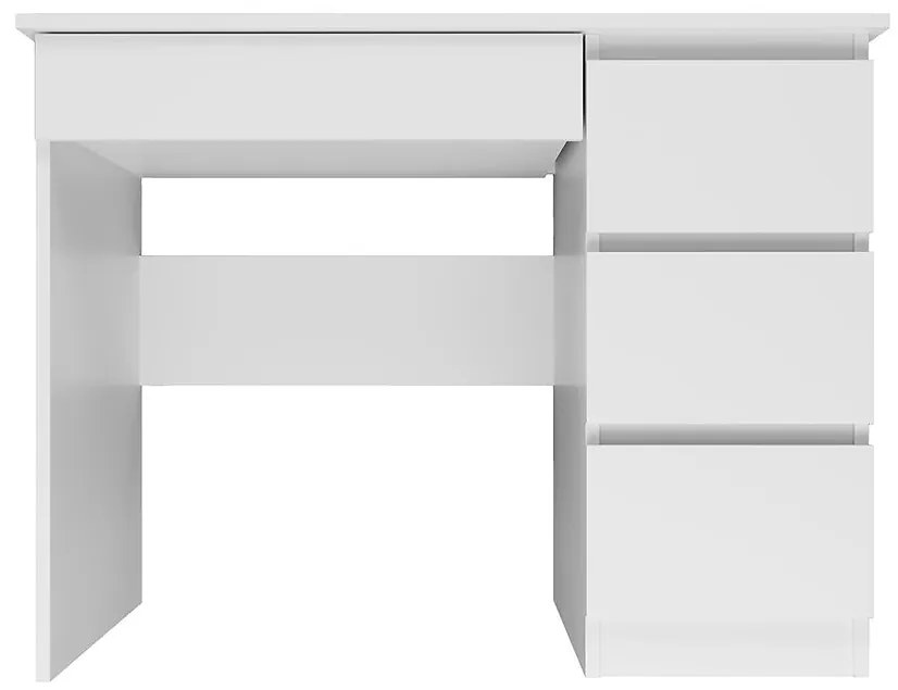 Písací stôl Mijas pravý biela mat