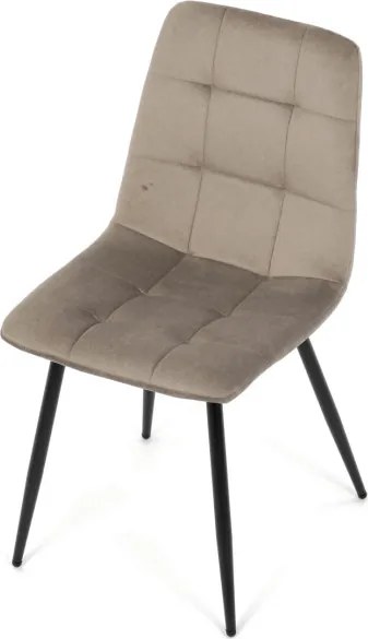Jedálenská stolička zamatová, béžová DCL-X7015 CAP2