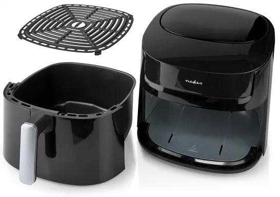 Nedis KAAF170BK - Teplovzdušná fritéza 7,2 l 1800W/230V/240 min