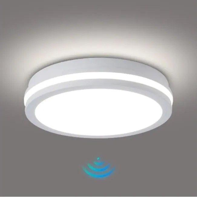 Brilagi - LED vonkajšie svietidlo so senzorom BENE LED/24W/230V pr. 26 cm biela IP54