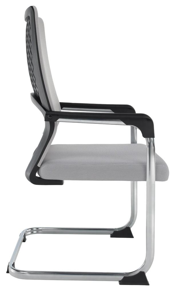 Kondela Zasadacia stolička, sivá/čierna, KABIR