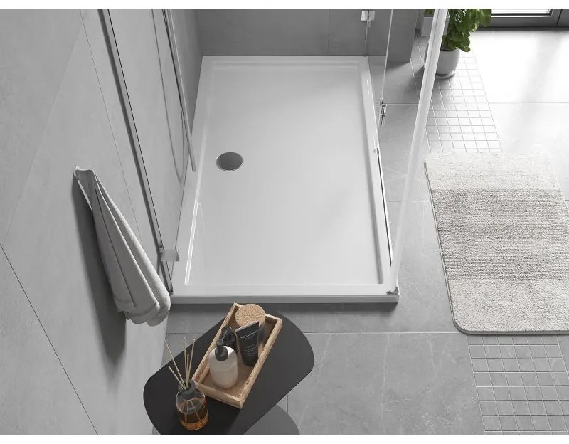 Mexen, Mexen Flow obdĺžniková sprchová vanička slim 140 x 90 cm, biela lesklá, 46R109014