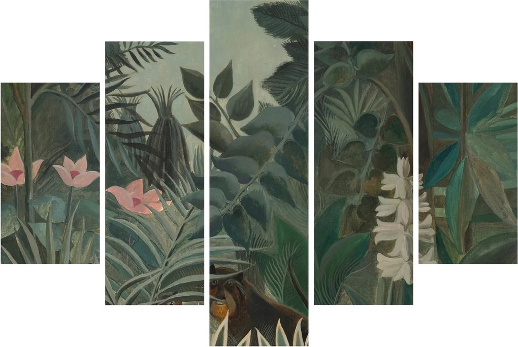 Obraz - Henri Rousseau, The Equatorial Jungle, reprodukcia (150x105 cm)