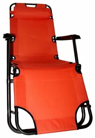Garthen 29464 Skladacie záhradné lehátko - oranžová