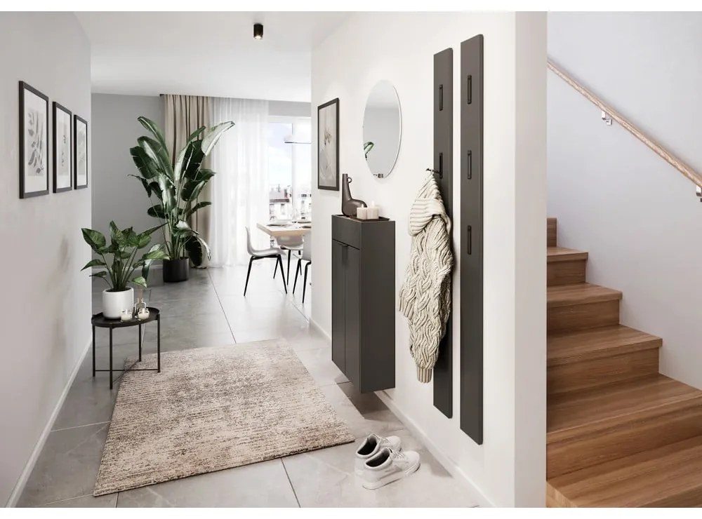 Antracitová skrinka 56x97x22 cm Ameca – Germania