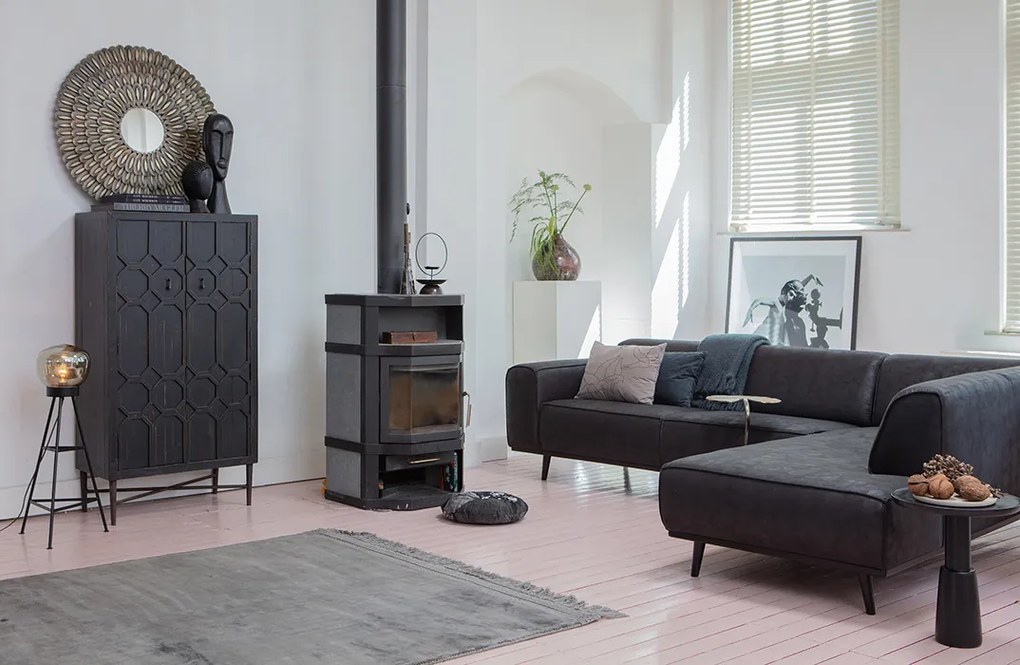 BePureHome Statement zamatová rohová sedačka - Sivohnedá, Ľavá