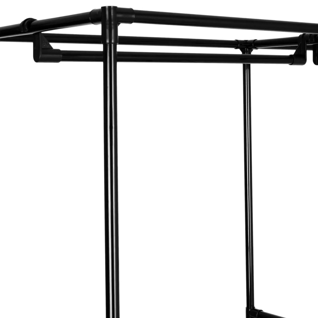 Otvorená šatníková skriňa AMELIA 107 cm čierna