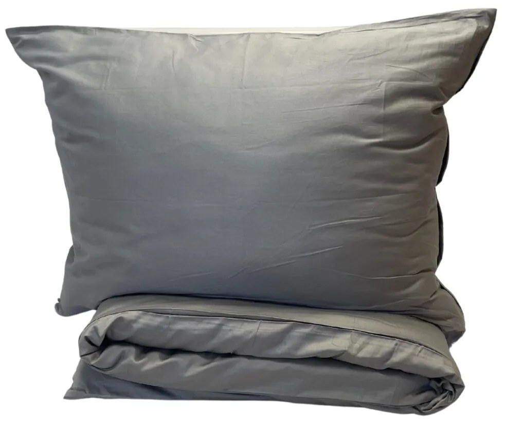 Obliečky bavlnený satén exclusive Modern sivé 200x140cm+90x70cm TiaHome