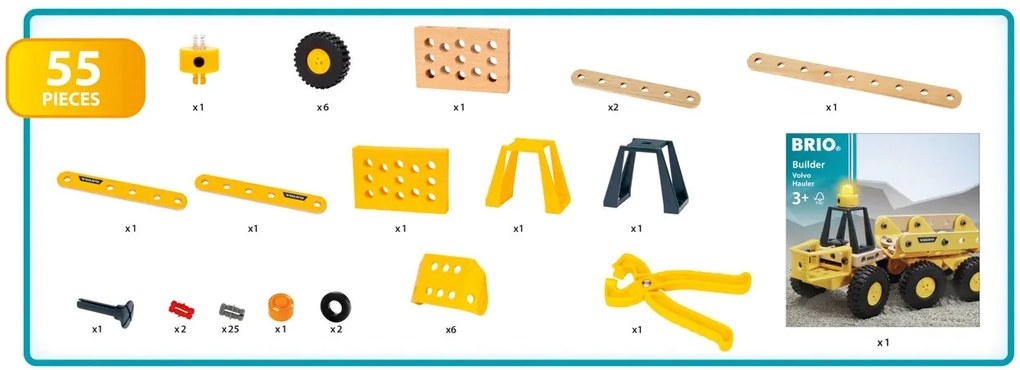 Brio Builder - sklápač Volvo - 55 ks