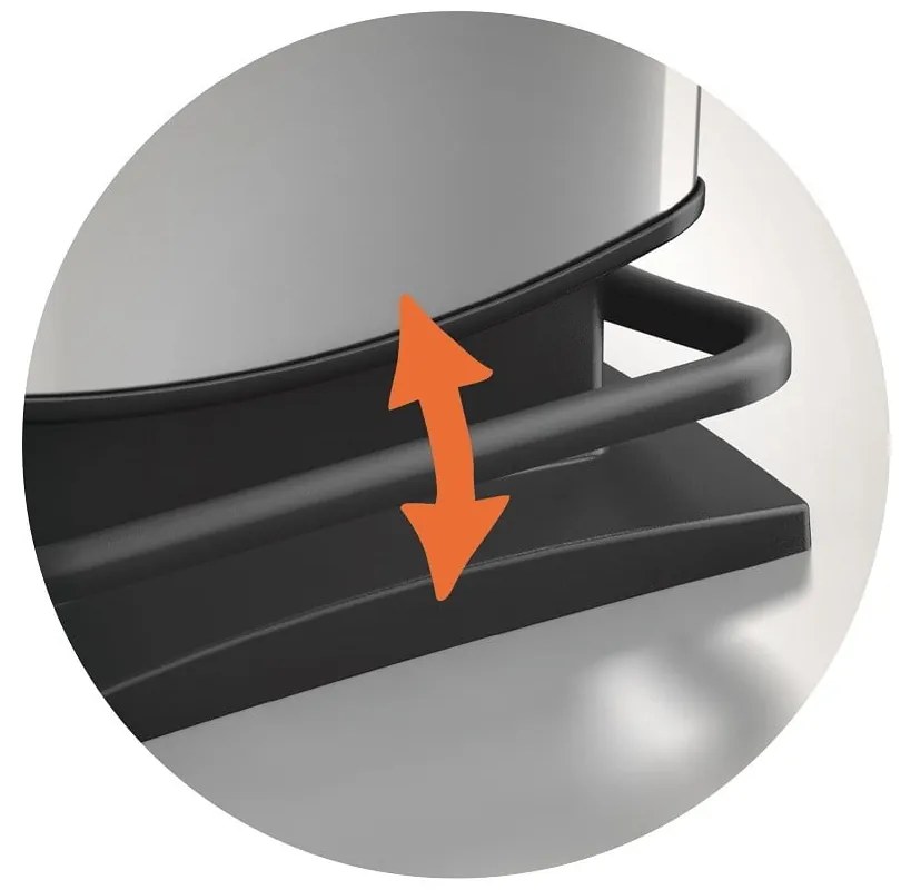 Sivý pedálový odpadkový kôš z recyklovaného plastu 40 l Paso - Rotho