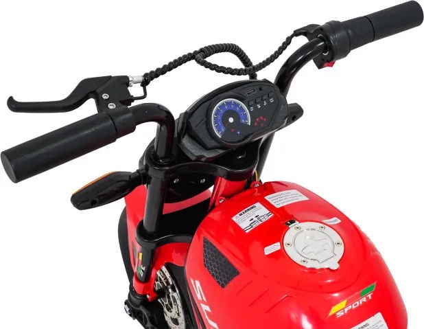 Elektrická motorka SUPERMOTO červená