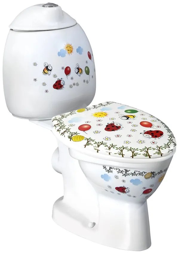 Sapho Sapho, KID detské WC kombi vr.nádržky, zadný odpad, farebná potlač, CK311.400.0F