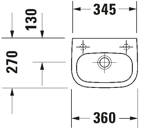 Duravit 7053600082 - Závesné umývadlo D-CODE 36x27 cm keramika/lesklá biela