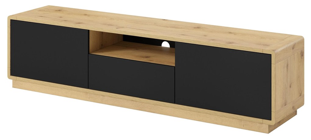 TV stolík Albert Typ 39 (dub taurus + čierna matná). Akcia -20%. Vlastná spoľahlivá doprava až k Vám domov. 1034881