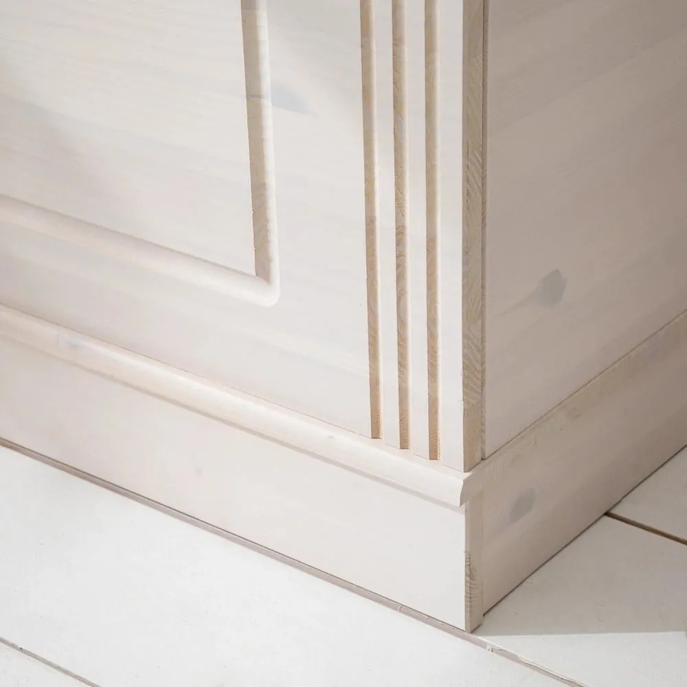 Biela truhlica z borovicového dreva 80x45 cm Anita – Støraa