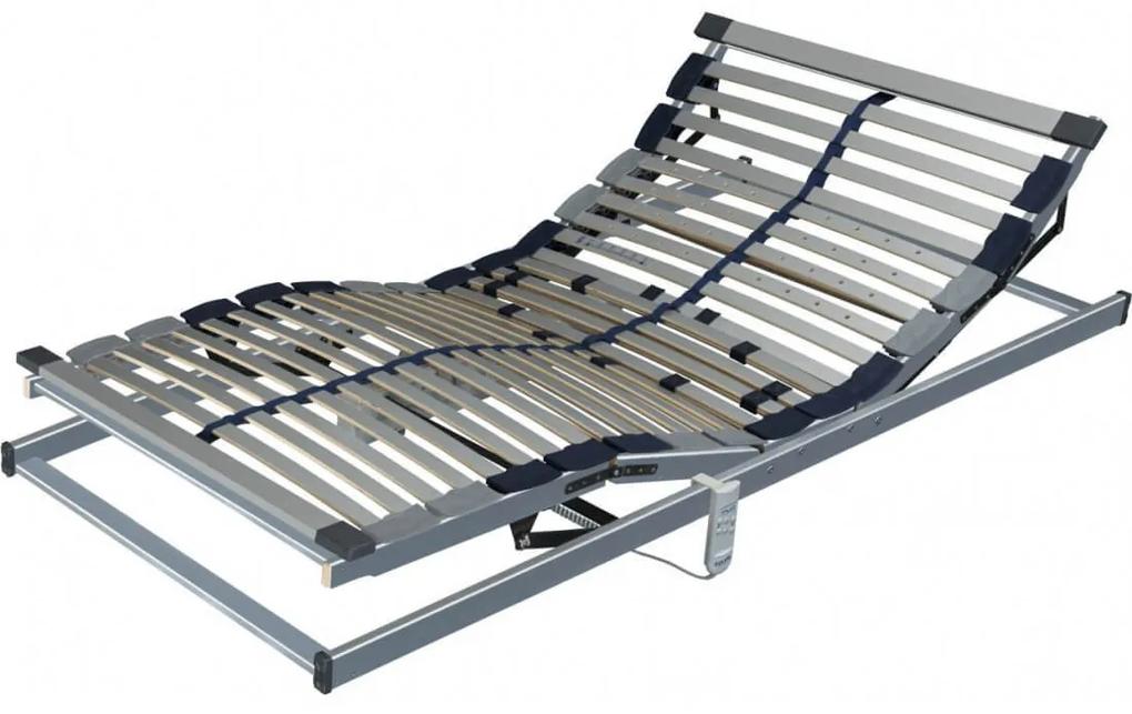 Mrava Lamelový rošt s pohonom SUPER silver mobil T5 Rozmer - postelí, roštov, nábytku: 100 x 200 cm, Ovládanie: káblové