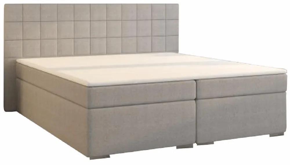 Boxspringová posteľ, 180x200, sivá, NAPOLI KOMFORT