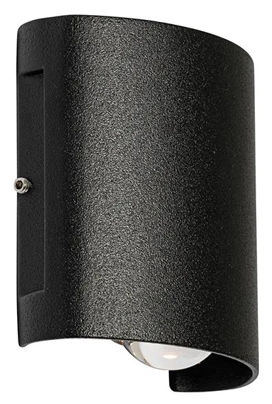 Vonkajšia nástenná lampa čierna vrátane LED 2-svetlo IP54 - Silly