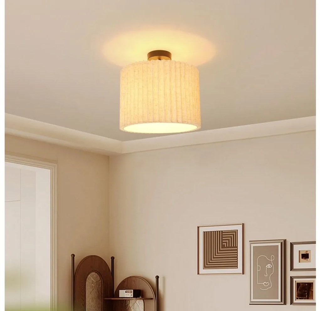 Brilagi - Prisadený luster NORDIC WAVE 1xE27/15W/230V pr. 32 cm ľanová/čierna