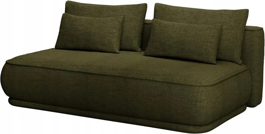 Pohovka trojsedačka Lesanna (olivová čierna)