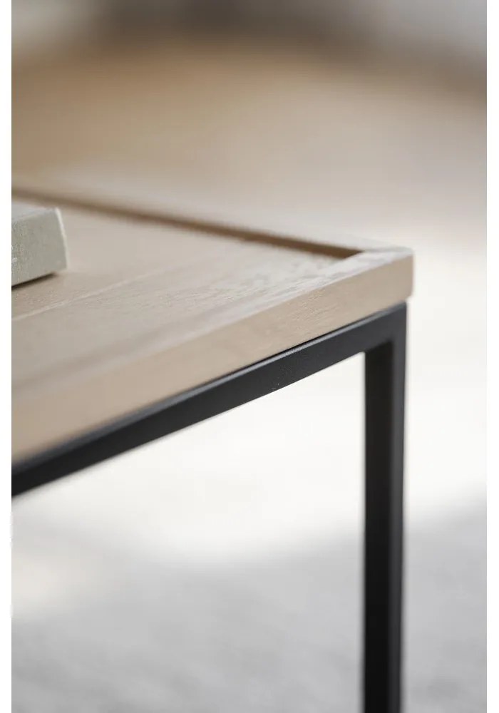 Konferenčný stolík s doskou z dubového dreva v prírodnej farbe ø 80 cm Deerfield – Rowico