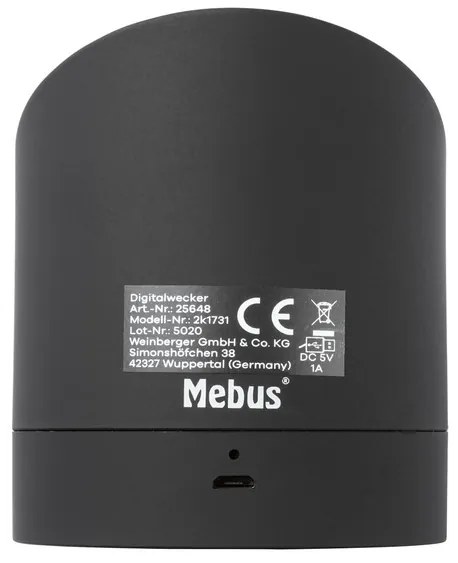 MEBUS Digitálny budík (čierna) (100359660)