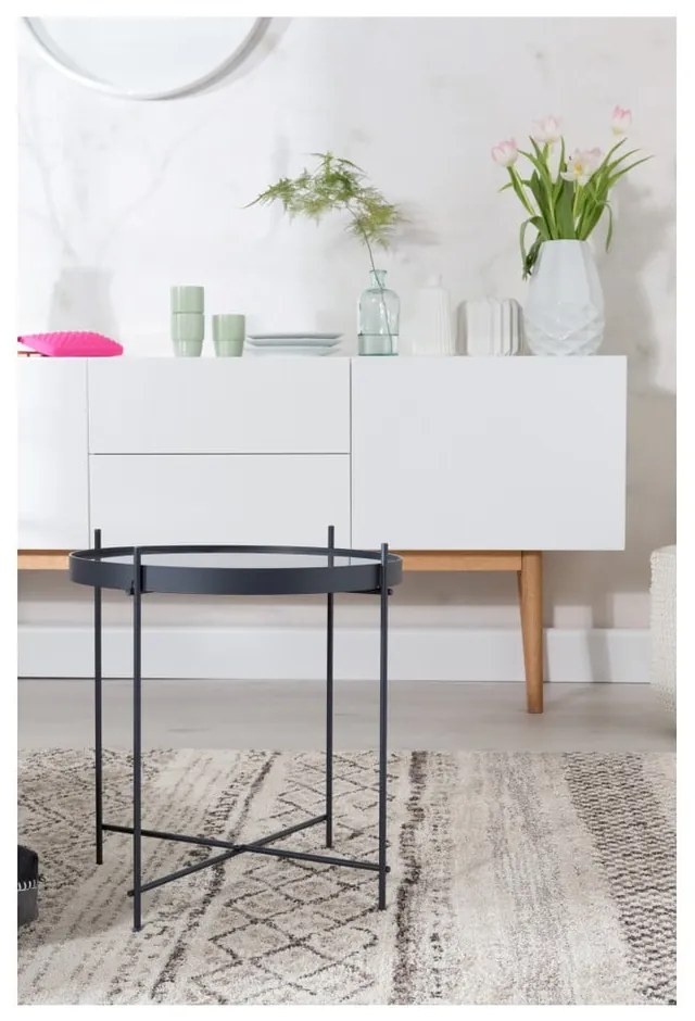 Čierny odkladací stolík Zuiver Cupid