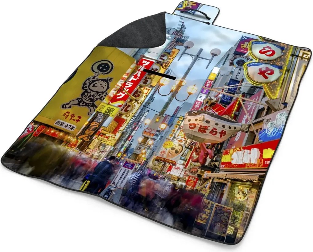 Sablio Plážová deka Nočná ulička: 200x140 cm