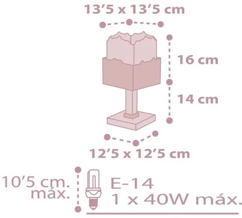 Dalber 63161S - Detská lampička PANDA 1xE14/40W/230V ružová