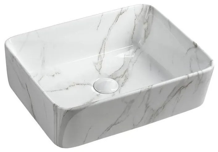 Sapho - Umývadlo na dosku DALMA 47,5x37,5 cm keramika/Carrara