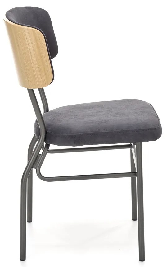 Jedálenská stolička Smart KR - čierna / dub prírodný