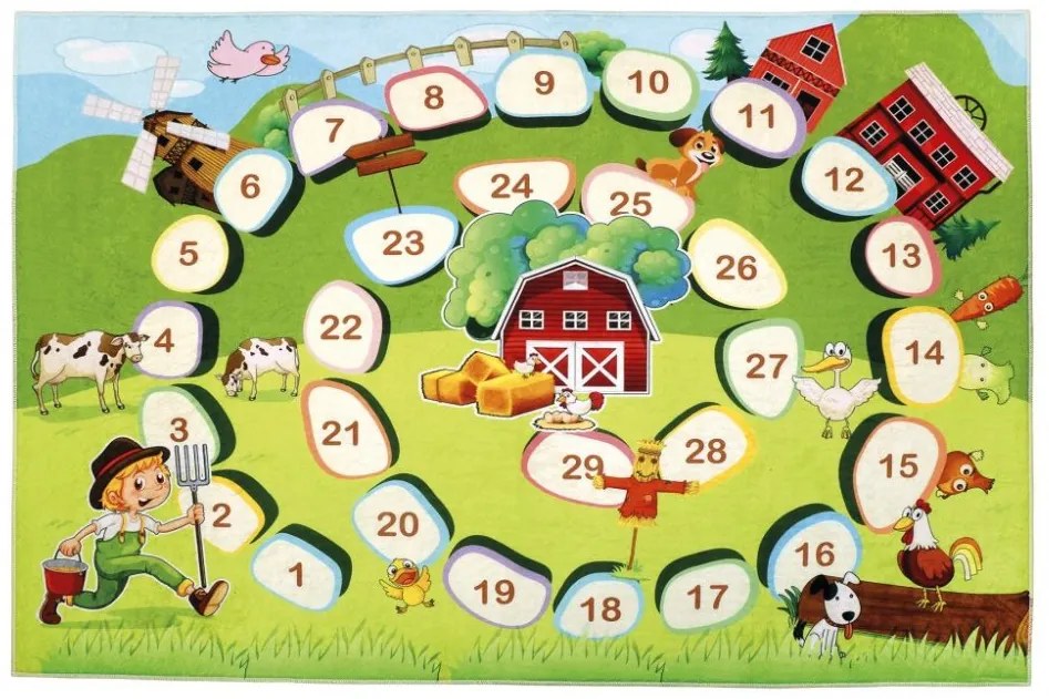 Detský koberček 100x150 cm farma